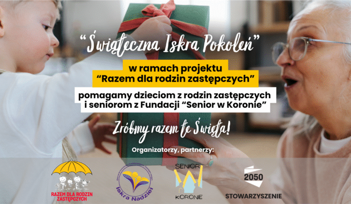 Zdjęcie: “Świąteczna Iskra Pokoleń” – pomóż nam zrobić 130 paczek dla rodzin zastępczych i seniorów!